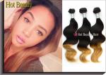 Body Wave Colored Human Hair Extensions , Soft Original 5A Peruvian Hair