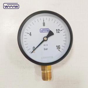 Quality manufacturer wholesaler 100mm 1/2&quot;bsp bottom 0-16bar kl1.6 cheap pressure gauge wholesale