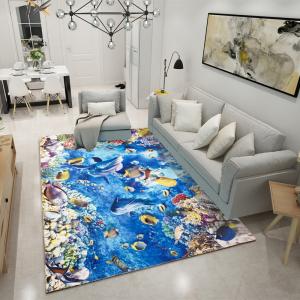 Quality Sea World Bedroom Floor Carpets 40*60cm 3d Printed Dining Room Rugs wholesale