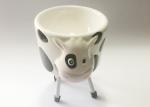Novelty Ceramic Egg Holder , Animal Ceramic Egg Cups 3D Figure With Metal Leg