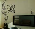 Removable Personalised Wall Flower Stickers G019 / Wall Sticker Art