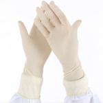 Thick Disposable Surgical Gloves , Medical Disposable Latex Gloves White Color