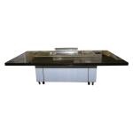 Marble Table Top Small Mobile Commercial Hibachi Grill For Outdoor Kitchen