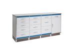 High Gloss Acrylic Hospital Beds Furniture , Hospital Bedside Cabinet