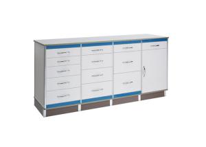 Quality High Gloss Acrylic Hospital Beds Furniture , Hospital Bedside Cabinet wholesale