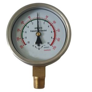 Quality 4&quot; 250mbar Capsule Low Pressure Gauge wholesale