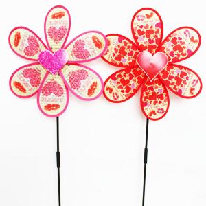 Quality Valentine windmill Yard Stake hearts wholesale