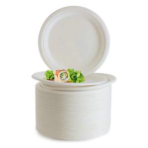 Quality PT2095 Pure White 4 Inch Biodegradable Disposable Plates And Cutlery For Weddings wholesale