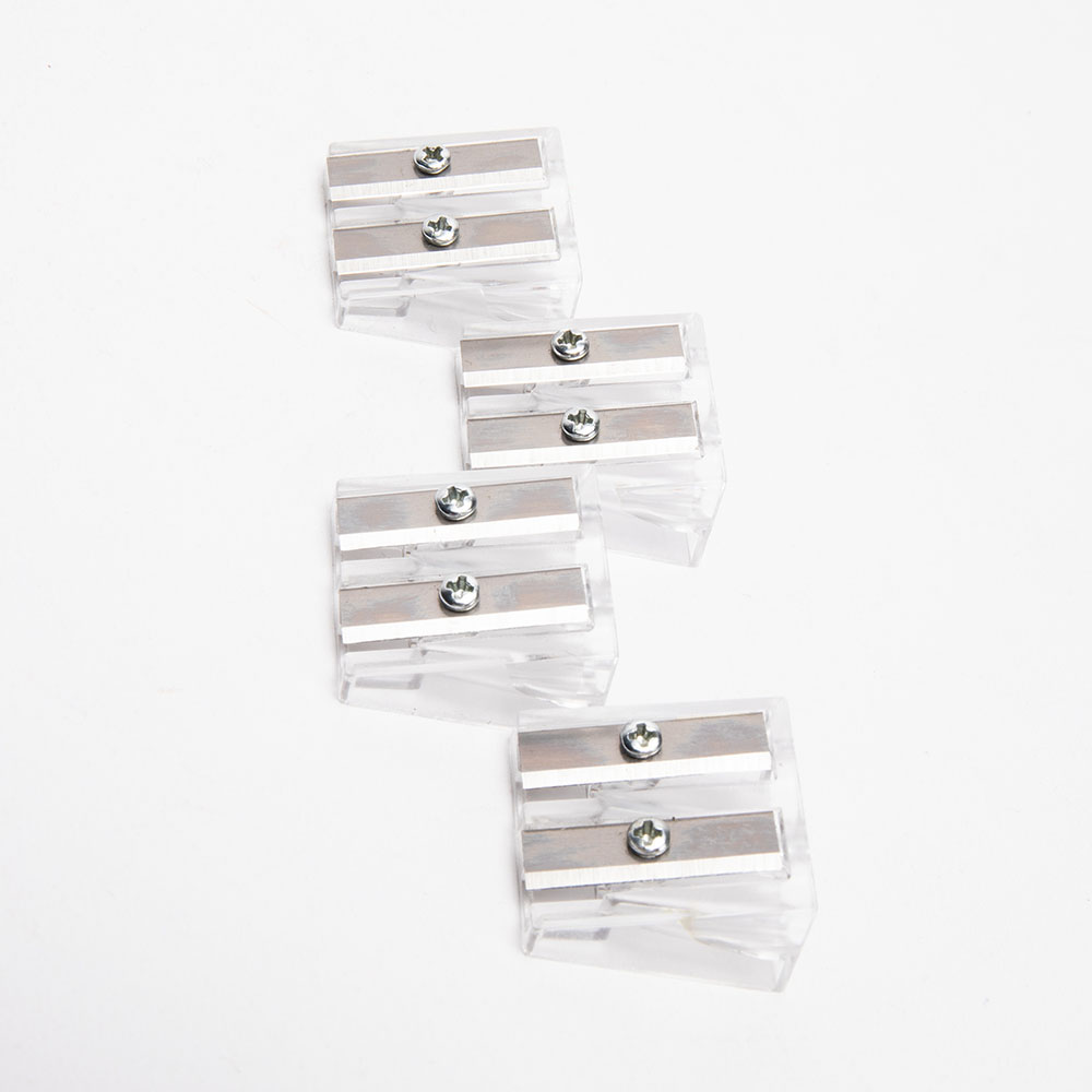 0.98 Inches Transparent Pencil Sharpener Double Hole
