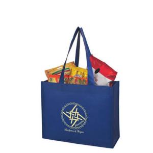 Quality Blue Nylon Monogrammed Custom Tote Bags With Printed Logo 42*39*11.5 cm wholesale