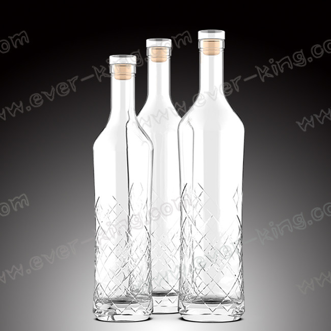 Customization Screen Printing 375ML Glass Liquor Bottles