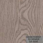 Hotel Decoration Engineered Oak Veneer Crown Cut Grain Grey Color