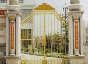 Quality School / Villa Courtyard Cast Iron Door Anti Rust Coating Eco Friendly wholesale