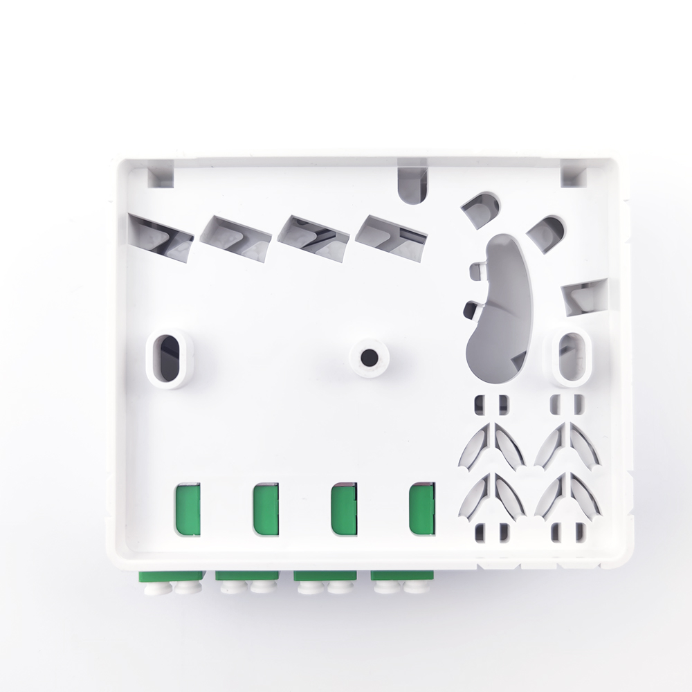 FTTH Network Compatible Fiber Optic Socket Panel 4 Cores ABS PC Material for Indoor