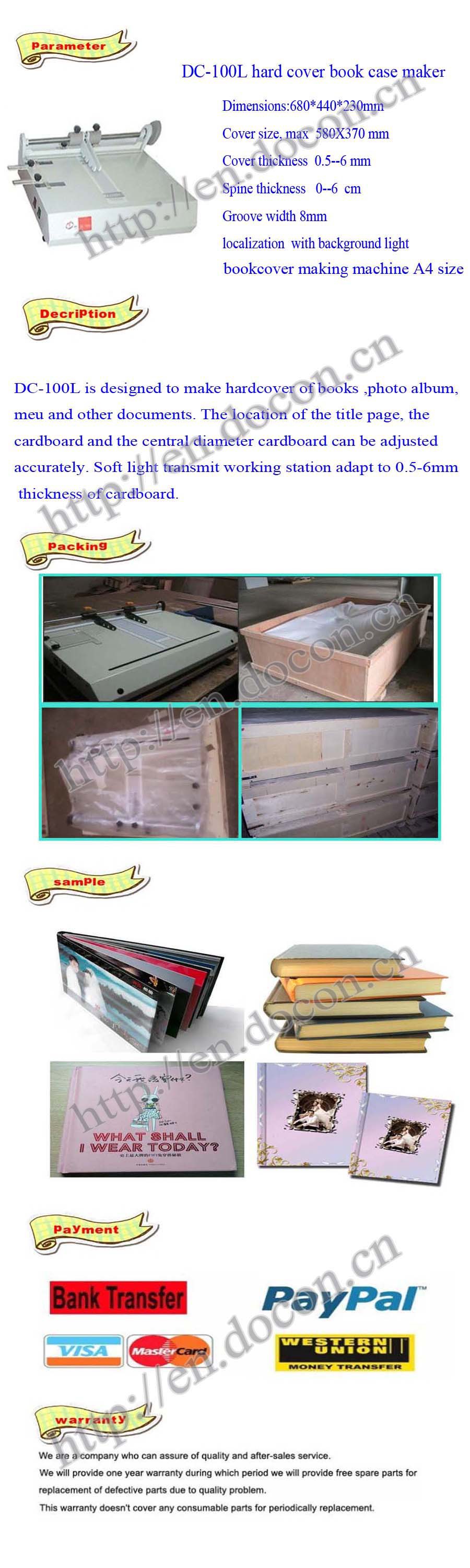 DC-100L hardcover case maker