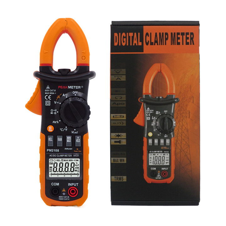 AC/DC Digital CLamp Meter With Ammeter , Voltmeter ,Double Mold，Back Light，LCD，Ohmmeter Measurement