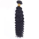 Natural Black Deep Wave Remy Human Hair Bundles Sew In Weave Bundles Brazilian