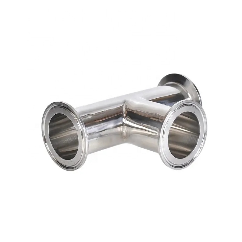 Oil Water Gas 3A DIN Cylindrical Head Code SS316L 304 Sanitary Standard Clamp Tee 1/4''-6