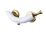 Bathroom Single Handle Bathroom Faucet White Resin Coated Finishing Taps