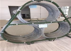 Quality Military And Police Mobile Security Barrier , Razor Wire Barriers Of Stainless Steel wholesale