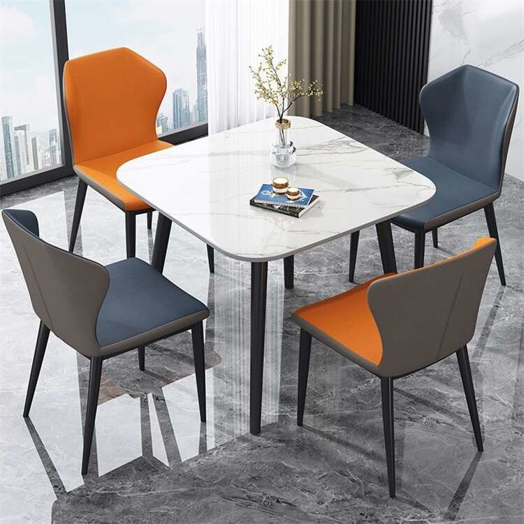 Customized Sintered Stone Marble Dining Table Set 4 Chairs Dining Table Set 6 Seater