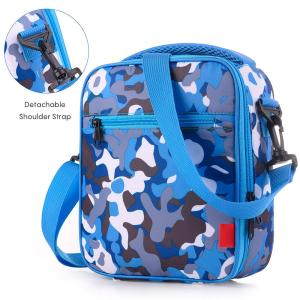 Quality Lightweight Boys Camo Insulated Lunch Bags With Shoulder Straps wholesale