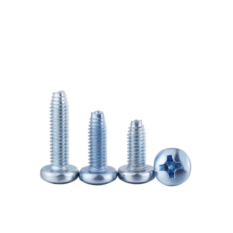 Zinc Plated DIN7500 Pan Head Cross Recessed Triangular Tooth Lock Screws Standard