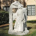 Jesus walking out tombstone marble jesus Christian statue,China stone carving