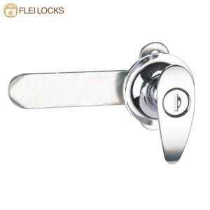 Quality Tubular Metal Cabinet Door Handle Lock Bright Chrome Plated Metal Lock wholesale