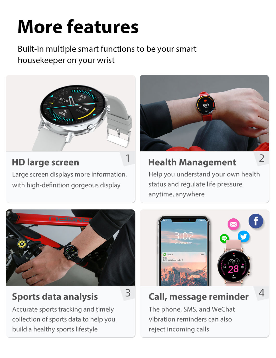 Remote Control Full Touch Screen Electronic Black Watch Gw53 Zinc Alloy Middle Frame Smartwatch for NFC
