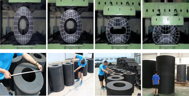 Rubber Boat 300x150 Cylindrical Fenders For Dock Port Protection