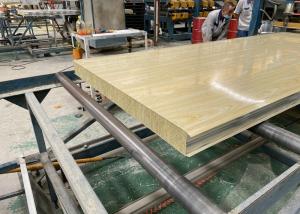Quality Prefabricated House Metal Surface Wood Grain Rock Wool Sandwich Panel wholesale
