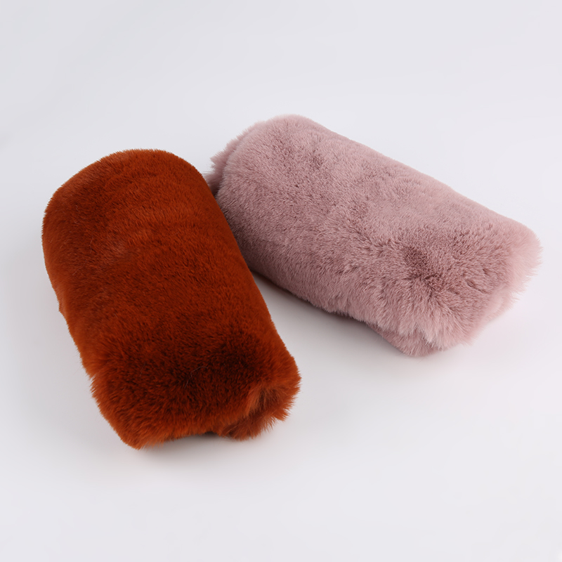 Knitted Type Tricot 100% Polyester Very Soft Big Weight 20-25mm Rabbit Fur Fabric
