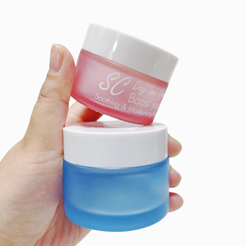 Glass Porcelain Empty Skincare Jars 15g-100g Shiny And Matte Surface