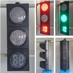 200MM Cobweb 3-Aspect RG Lenses Ball With Countdown Timer Road Traffic Light