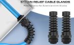 Bend-Protecting IP68 Cable Glands, Flex-Protecting Nylon NPT Insulating Cable