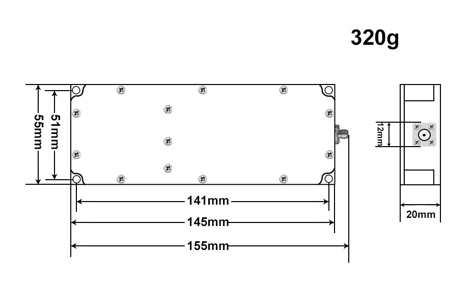 50W 400- 2700MHz 24V-28V with circle protection for anti drone FPV UAV solution jammer module
