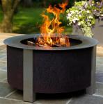Smokeless Cylindrical Corten Steel Barbecue Fire Bowl