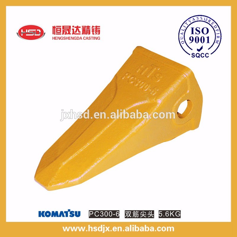 Radian mouth with side teeth pin ground engaging tools excavator spare parts bucket teeth PC300-1 from China manufacturer