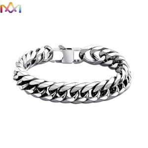 Quality Mens ID 64MM 67MM Engraved Wide Curb Chain Bracelet wholesale