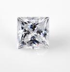 DEF Clear White 7mm Princess Cut 2 Carat Moissanite Stone Very Good Cutting VVS