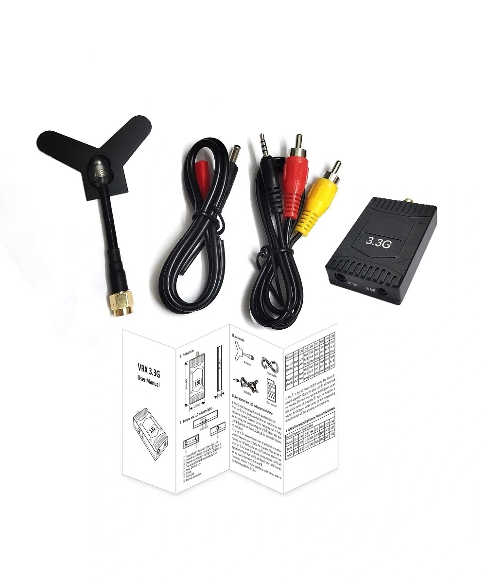 3.3Ghz 4W VTX Drone Video Transmitter 3.3G VRX Receiver For FPV Transmission