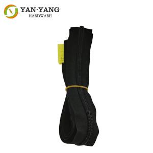 Quality Black color NO. 5 Long Chain nylon zipper Metal Brass Nickle Teeth wholesale