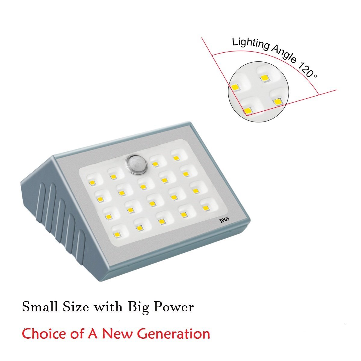 Solar Motion Sensor Light Outdoor, 19 LED Wall Light Solar Powered Garden Light, Waterproof Wireless Security Lights
