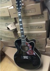 Quality 2018 black cutaway G200 acoustic guitar handmade spruce top single cut GB200 electric acoustic guitar wholesale