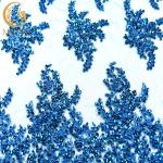 Stunning Tulle Glitter Lace Fabric Embroidery Beads For Wedding