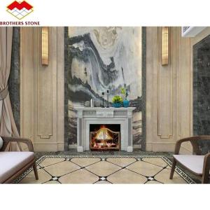 Quality White Greek Marble Natural Stone Statue Frame Art Fireplace for Prestigious Property wholesale