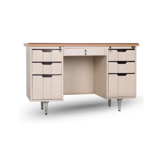 Quality 1400mm Wide Electrostatic Fireproof Steel Executive Desk wholesale
