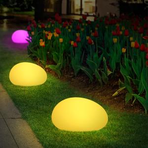 Quality Outdoor Garden Stone Solar Lawn Light Ground Plug Colourful LED Solar Lights wholesale