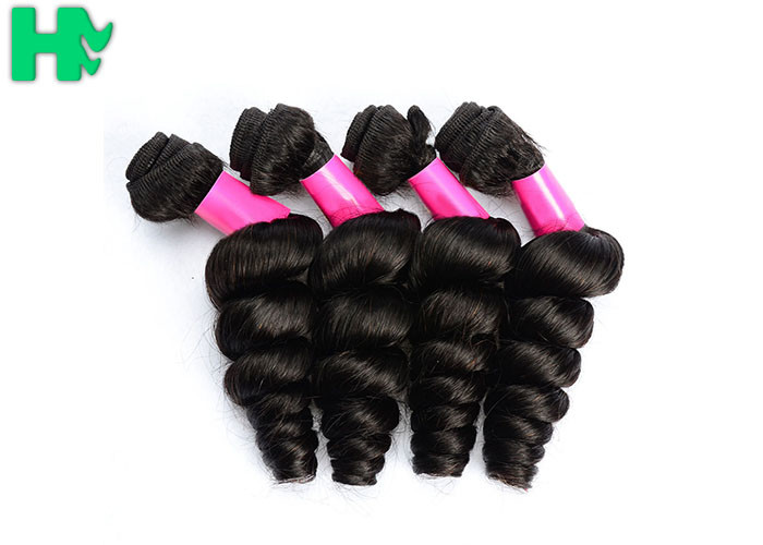 Brazilian Human Hair Loose Wave Virgin Human Hair Weft / Extension For Black Women